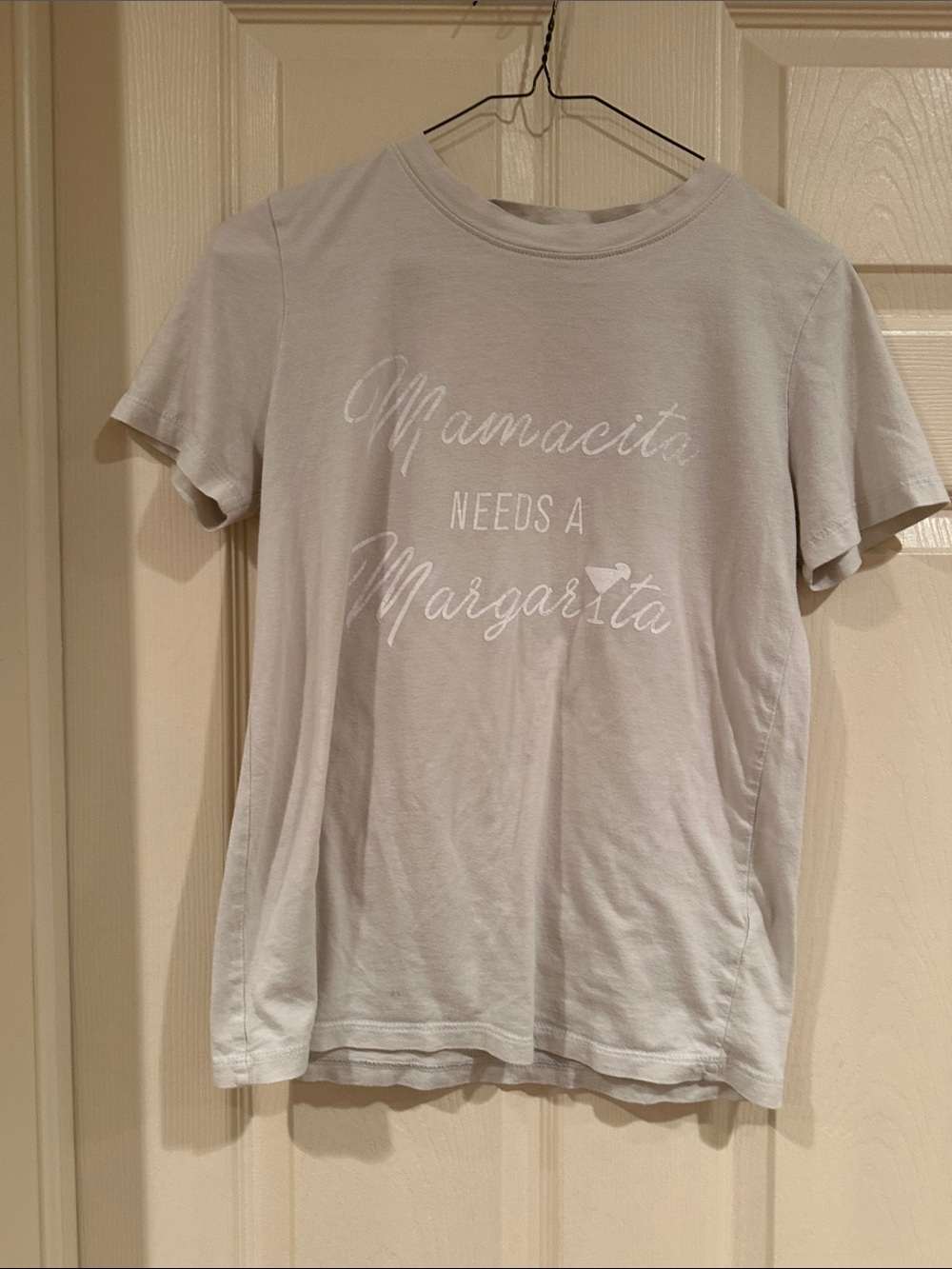 Graphic Tee - "Mamacita Needs a Margarita" Light Grey Tee